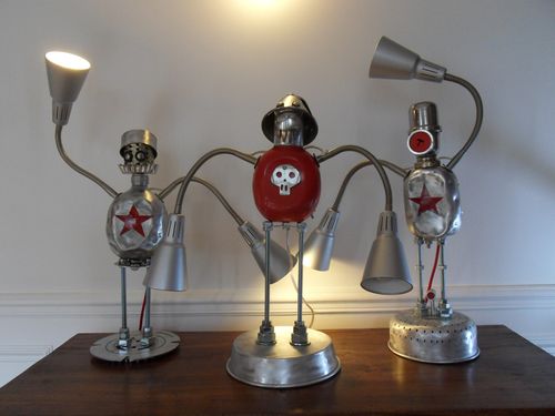 ensemble de lampes robot