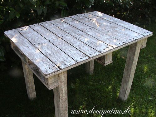 Holzpaletten Tisch Möbel Wohnen Patina Decopatine2
