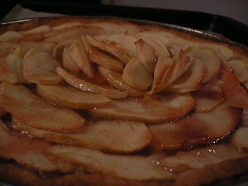 tarte aux pommes à la gelée de pommes