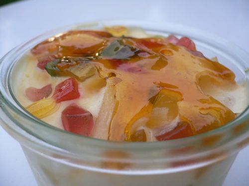 verrine poire, caramel, fruits confits façon tiramisu 1