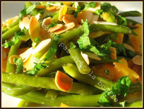 salade haricots verts pêches 011