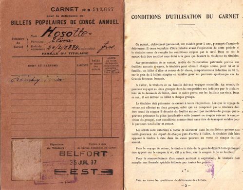 carnet congés