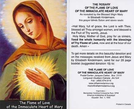 The Flame of Love with prayer