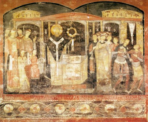 St Clement celebrating the Mass