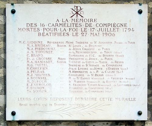 Bienheureuses Carmélites de Compiègne