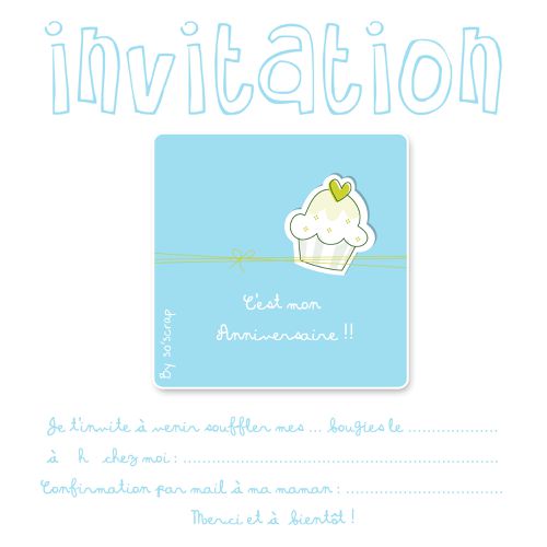 carton invitation anniv gratuit version garçon