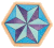 hexagone multicolore