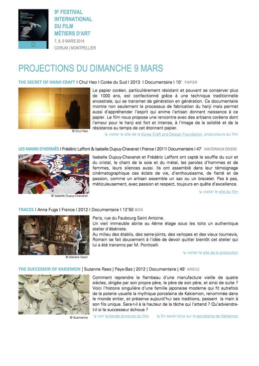 2014 Synopsis dimanche