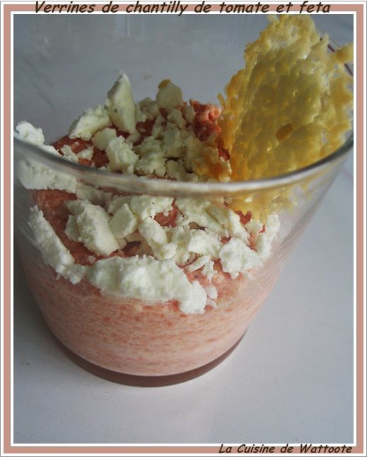 verrines chantilly de tomate