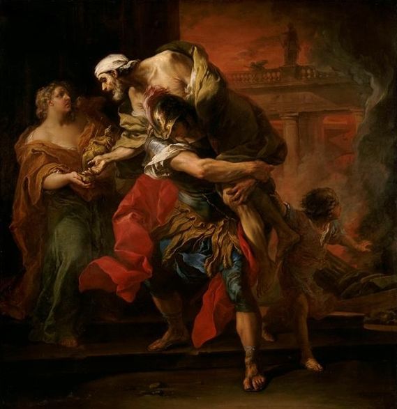carle van loo enee portant anchise