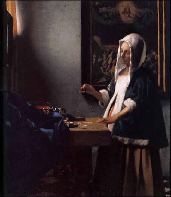 johannes vermeer femme tenant une balance