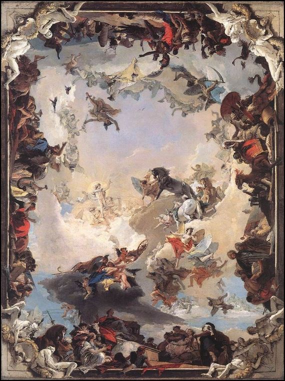 giovanni battista tiepolo allegorie planetes continents esq