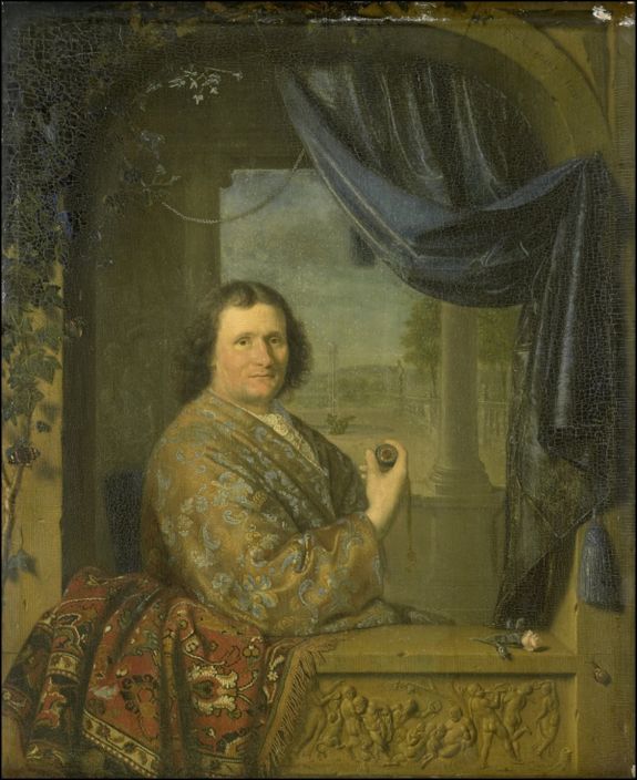 pieter cornelisz van slingelandt portrait homme avec montre