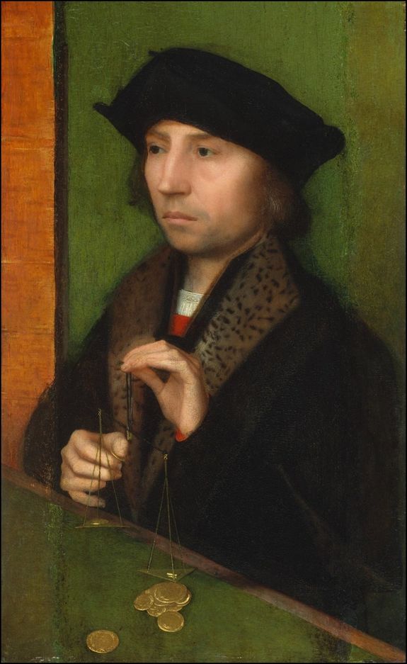 adriaen isenbrant portrait homme pesant or