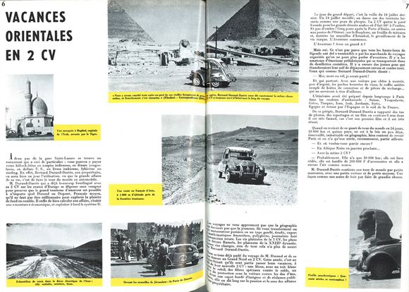 Bernard Durand-Dates tour méditerranée 2CV 1959