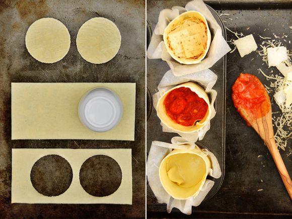 Preparation lasagnes cupcakes