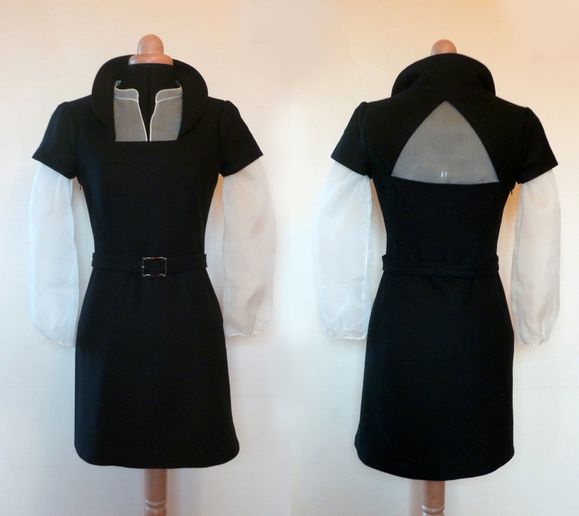 robe noire laine 4