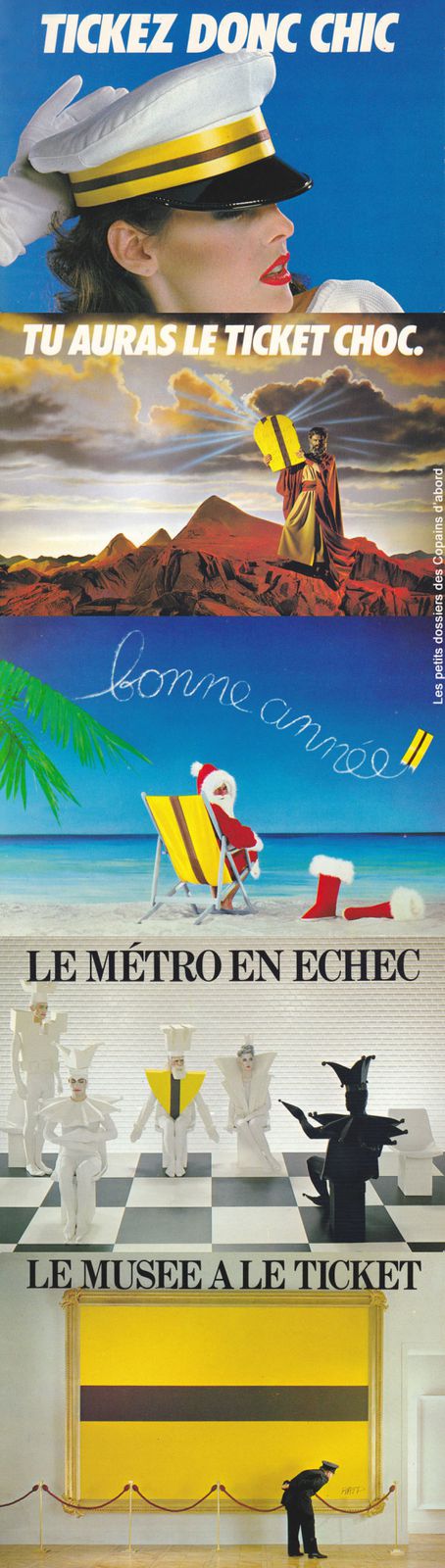 Montage RATP Ticket chic ticket choc campagne 1981