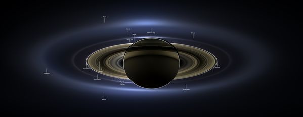 Cassini - Saturne et ses lunes - 19-07-2013 - PIA17172 - NA
