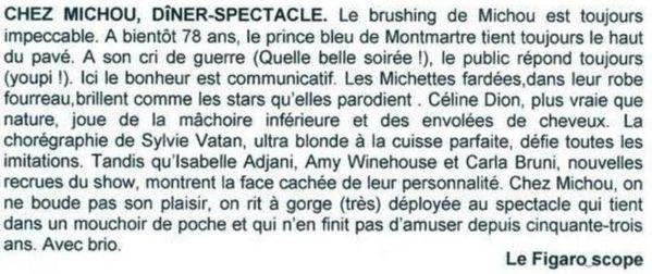 Chez Michou - Presse