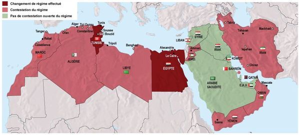 Capture Ecran - lemondefr - Carte des révoltes dans le monde arabo musulman
