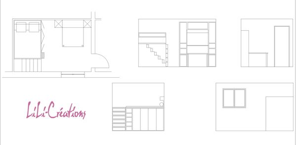 plan + élévation chambre