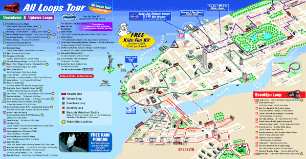 Grayline new york loops tour map2