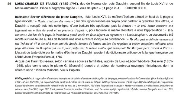 écriture premier dauphin vente Toulon Boulay 24 III 2012