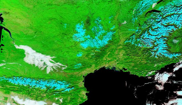 Terra - MODIS - Anticyclone - Neige - 08-12-2013 - 721