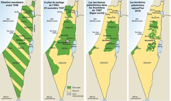 Carte Israël Palestine