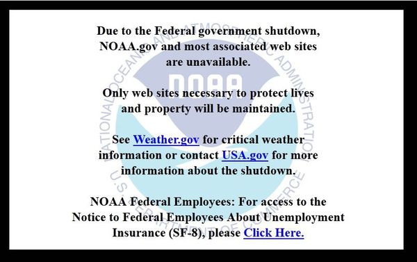 Federal Government Shudown - NOAA - Octobre 2013