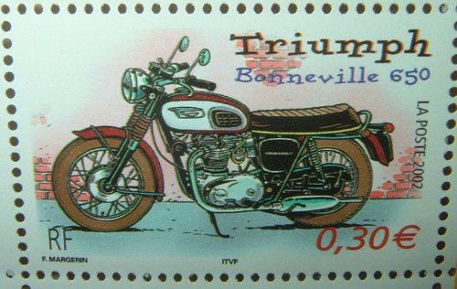 triumph bonneville 650 timbre non oblitere