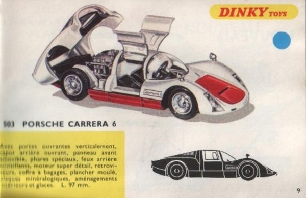 catalogue dinky toys 1968 p009 porsche carrera 6 dinky