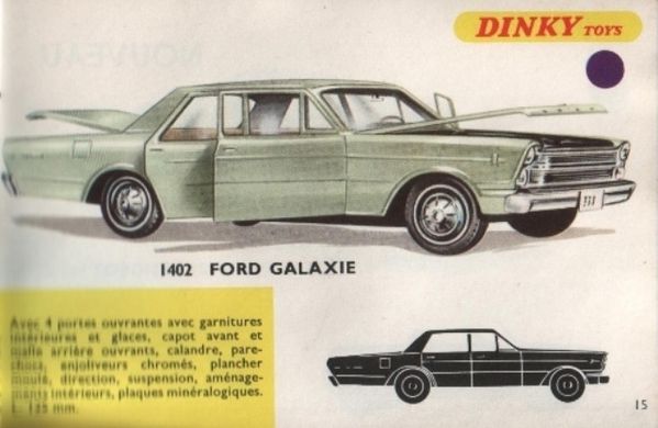 catalogue dinky toys 1968 p015 ford galaxie