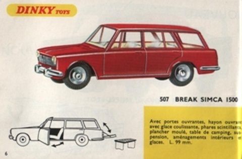 catalogue dinky toys 1967 p06 break simca 1500