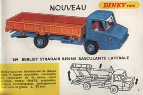 catalogue dinky toys 1967 p07 berliet stradair benne bascul