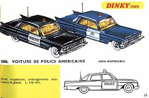 catalogue dinky toys 1967 p53 voiture police americaine