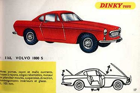 catalogue dinky toys 1967 p17 volvo 1800s