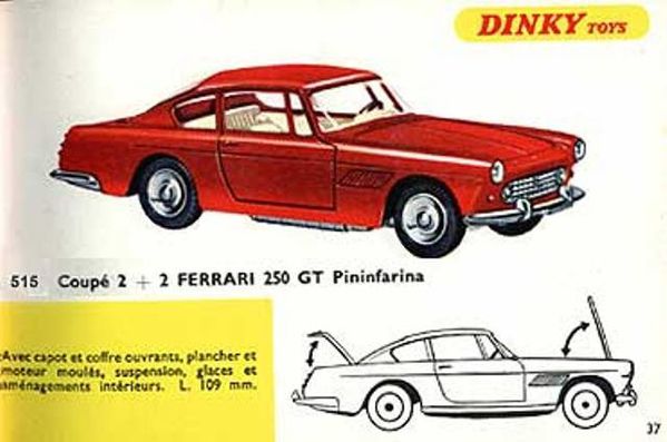 catalogue dinky toys 1967 p37 coupe 2+2 ferrari 250 gt pini