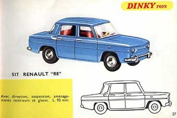 catalogue dinky toys 1967 p27 renault r8