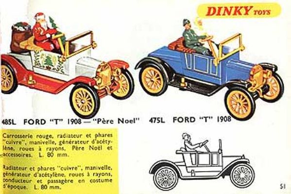 catalogue dinky toys 1967 p51 ford t 1908 pere noel