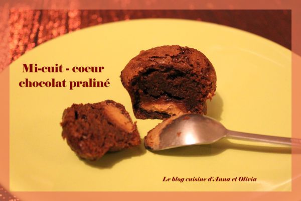 Mi-cuits coeur chocolat praliné