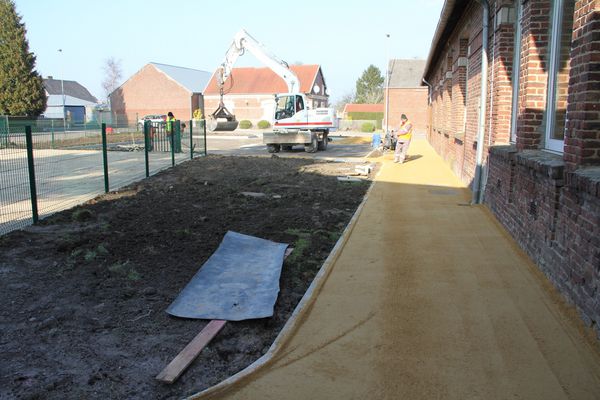Compactage du sable -ciment