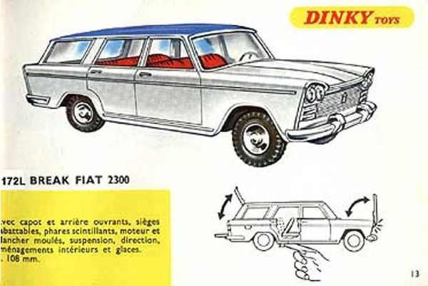 catalogue dinky toys 1967 p13 break fiat 2300