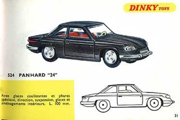 catalogue dinky toys 1967 p31 panhard 24