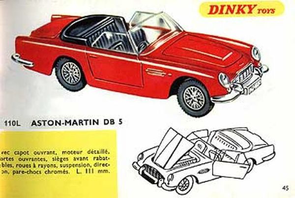 catalogue dinky toys 1967 p45 aston martin db5