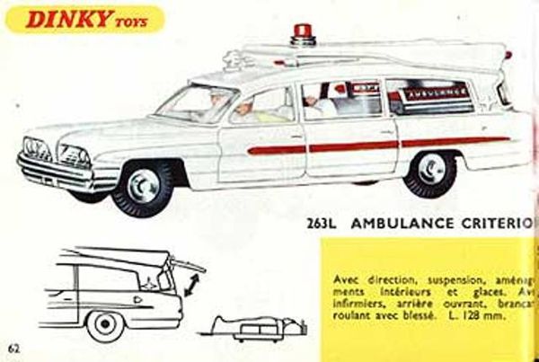 catalogue dinky toys 1967 p62 ambulance criterion