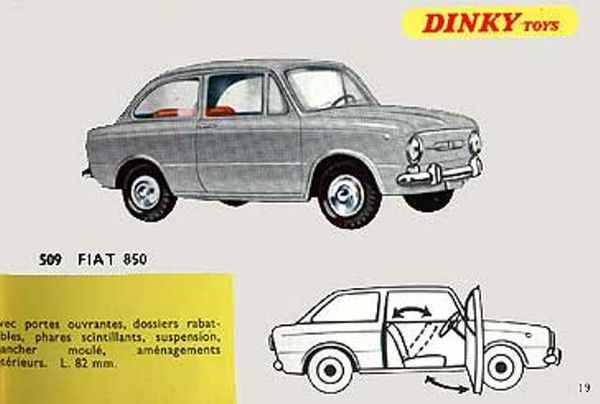 catalogue dinky toys 1967 p19 fiat 850