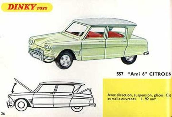 catalogue dinky toys 1967 p26 citroen ami6