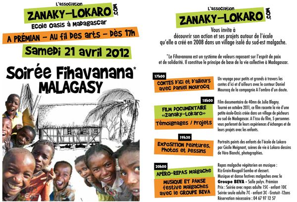 Soirée Zanaky-Lokaro – 21 avril à Prémian (Hérault)